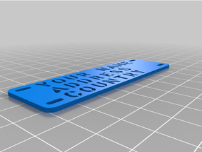 customized parametric luggage handle tag 3d print model - Mito3D