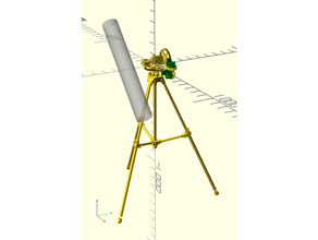 mototizado alt az telescópio monte tripé passo controlador limpar 3d print model - Mito3D