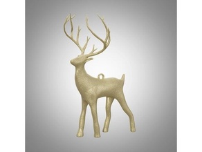 reindeer christmas tree ornament 3d print model - Mito3D