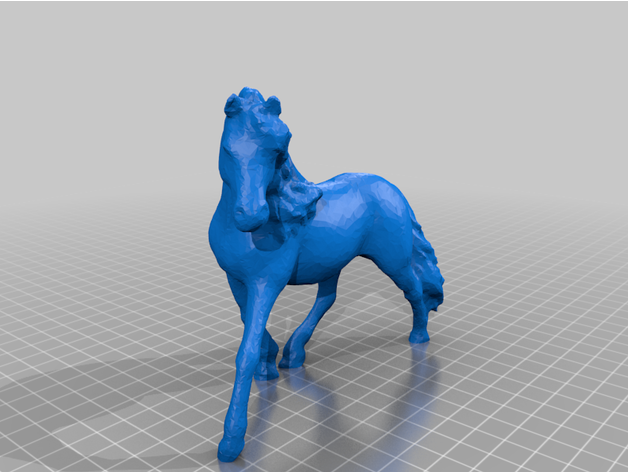 gescannt Pferd einfach drucken Pferde gemalt Photogrammetrie Scan Spielzeug 3D print model - Mito3D