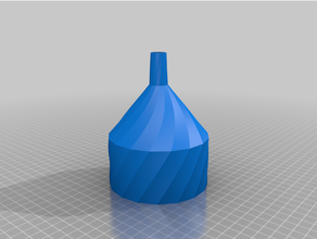 customized torsion polygonal funnel 1 3d print model - Mito3D