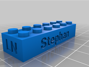 customized lego compatible text bricks stephan 3d print model - Mito3D