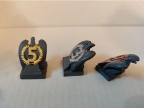 7 wonders victory tokens boardgame boardgames token point 3d print model - Mito3D
