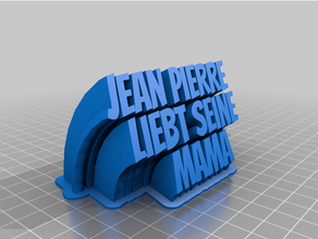 Jean Pierre personalizado 3d print model - Mito3D