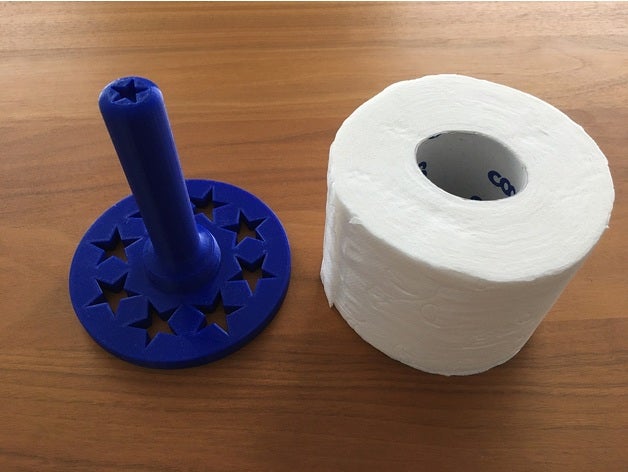 Toilette Papier Halter Unterstützung rollen 3D print model - Mito3D