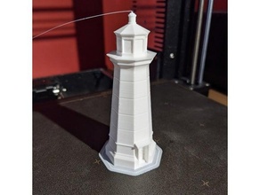 deniz feneri basitleştirilmiş Demiryolu Lamba plaj ev ışık sahil 3d print model - Mito3D