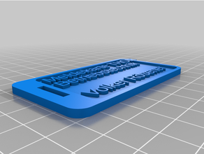 meldekarte - volker customized 3d print model - Mito3D
