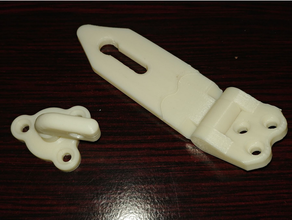 padlockable hasp staple - pip clip hinge latch lockable place print swivel 3d print model - Mito3D