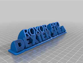 customized sweeping plate 2 lines fonts remix 3d print model - Mito3D