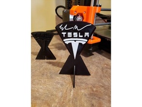 tesla trofeo eléctrico vehículo elon almizcle 3d print model - Mito3D