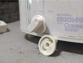 crock pot replacement knob crock-pot crockpot kitchen repair switch 3d print model - Mito3D