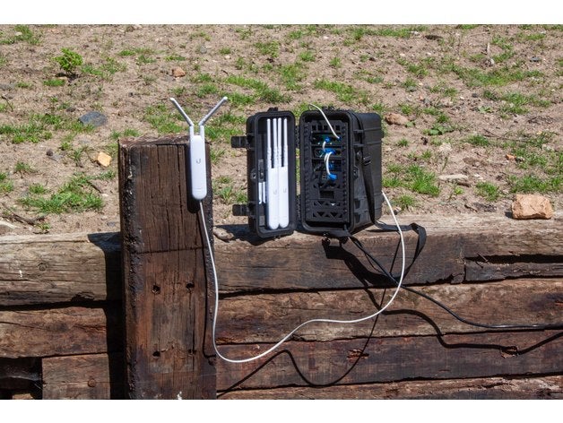 ágil acceso punto antena caso funda malla mikrotik montar red portátil estante frambuesa pi rpi ubiquiti 3D print model - Mito3D