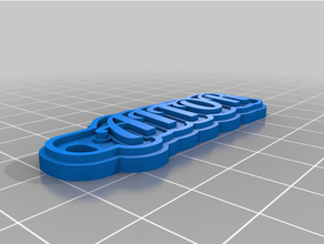 customized multiline tag keychain 3d print model - Mito3D