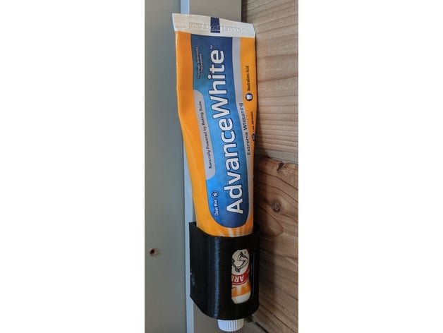 parete montare dentifricio tubo titolare supporto porta 3D print model - Mito3D