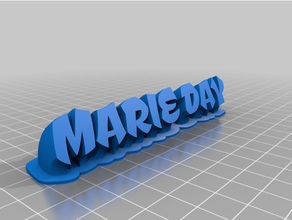 Marie gün özelleştirilmiş 3d print model - Mito3D
