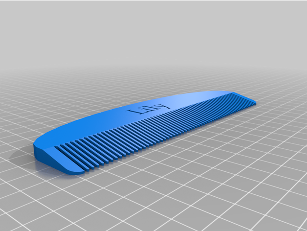 giglio pettine ametista personalizzato 3D print model - Mito3D