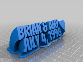 brian & amy anniversary customized 3d print model - Mito3D