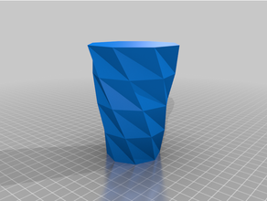 personalizado torcido polígono vaso 3d print model - Mito3D