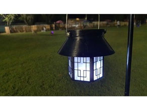 coréen style lanterne lampe LED lumière 3d print model - Mito3D