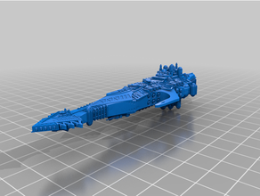abisal crucero flota batalla gótico bfg caos 3d print model - Mito3D