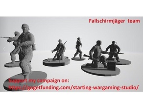 ww2 Deutsche fallschirmj ger Mannschaft Tafel Wargaming 3d print model - Mito3D