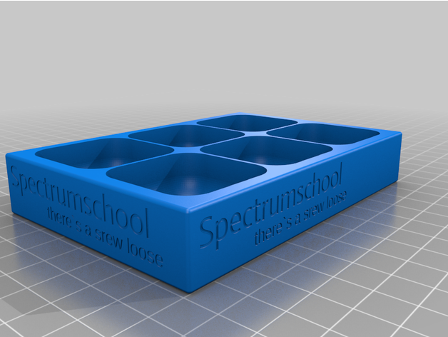 tornillo bandeja caja escuela espectros 3D print model - Mito3D