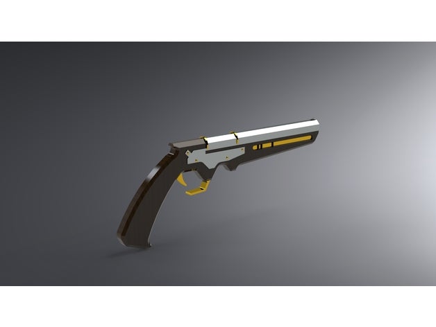 pistol alternative handle flintlock gun steampunk prop 3D print model - Mito3D