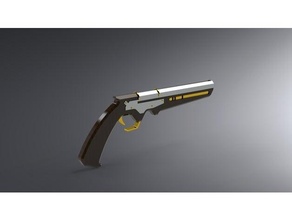 pistola alternativa maniglia pietra focaia steampunk puntello 3d print model - Mito3D