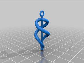 personalizado espiral pendente 3d print model - Mito3D