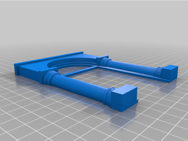 romanisch normannisch inspiriert Eingang Tür Tischplatte Gebäude 3D print model - Mito3D