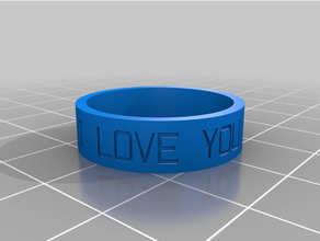 customized love fidget spinner ring 3d print model - Mito3D