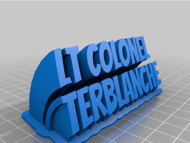 lt col Terblanche özelleştirilmiş 3D print model - Mito3D
