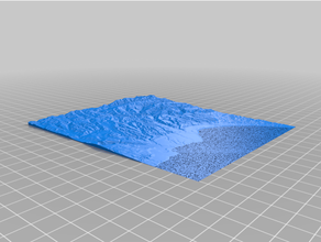 santa cruz topography 3d print model - Mito3D