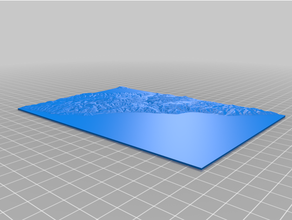 sur Califórnia topografia 3d print model - Mito3D