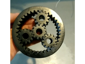 self-supporting herringbone planetary gear gears gearbox 3d print model - Mito3D