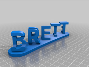 Brett julie personalizado 3d print model - Mito3D