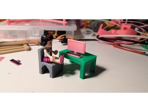 mini casa delle bambole mobilia 3d print model - Mito3D