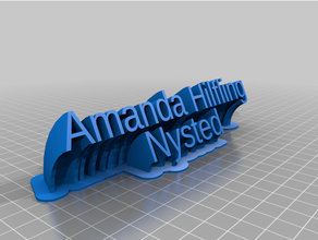 amandahn customized 3d print model - Mito3D