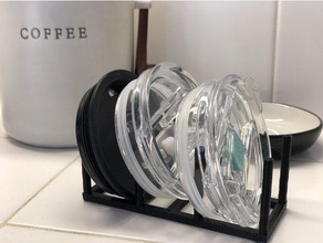 reusable lid organizer bottle cup cupboard holder hydroflask kitchen organization rack water 3d print model - Mito3D