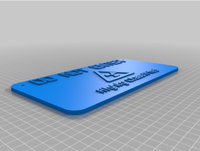accedere cartello personalizzato 3d print model - Mito3D