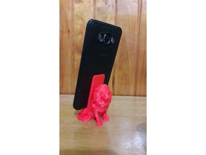 lion phone holder lions stand smartphone 3d print model - Mito3D