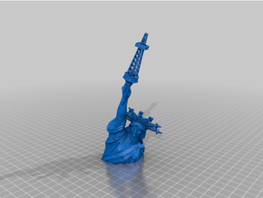 drilling liberty statue 3d print model - Mito3D