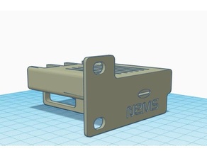 rollitos primavera frambuesa pi 3 montaje rack caso funda 1u izquierda side mount 3d print model - Mito3D