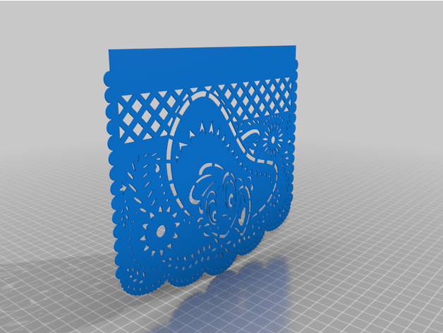 caballeros papel picado inspirado disney epcot mexico walt 3D print model - Mito3D