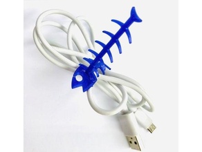 cable tie fish tpu flexible 3d print model - Mito3D