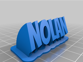 Nolan assiette personnalisé 3d print model - Mito3D
