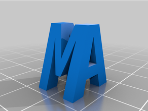 pendente ambigramma personalizzato 3d print model - Mito3D