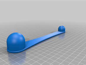 narrow measuring spoon scoop ended customized 3d print model - Mito3D