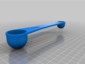 pb's customized narrow measuring spoon ended 3d print model - Mito3D