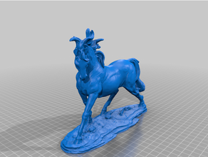 runninghorseslicedtoprintminimumsupport at 3d print model - Mito3D